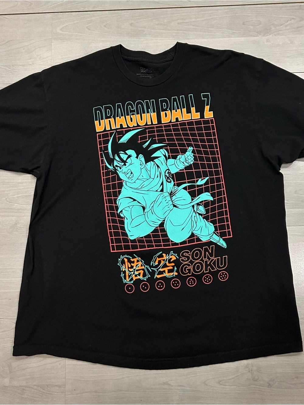 Dragon Ball Z DBZ Son Goku Graphic T Shirt Black Toei Anime Tee Mens 2XL